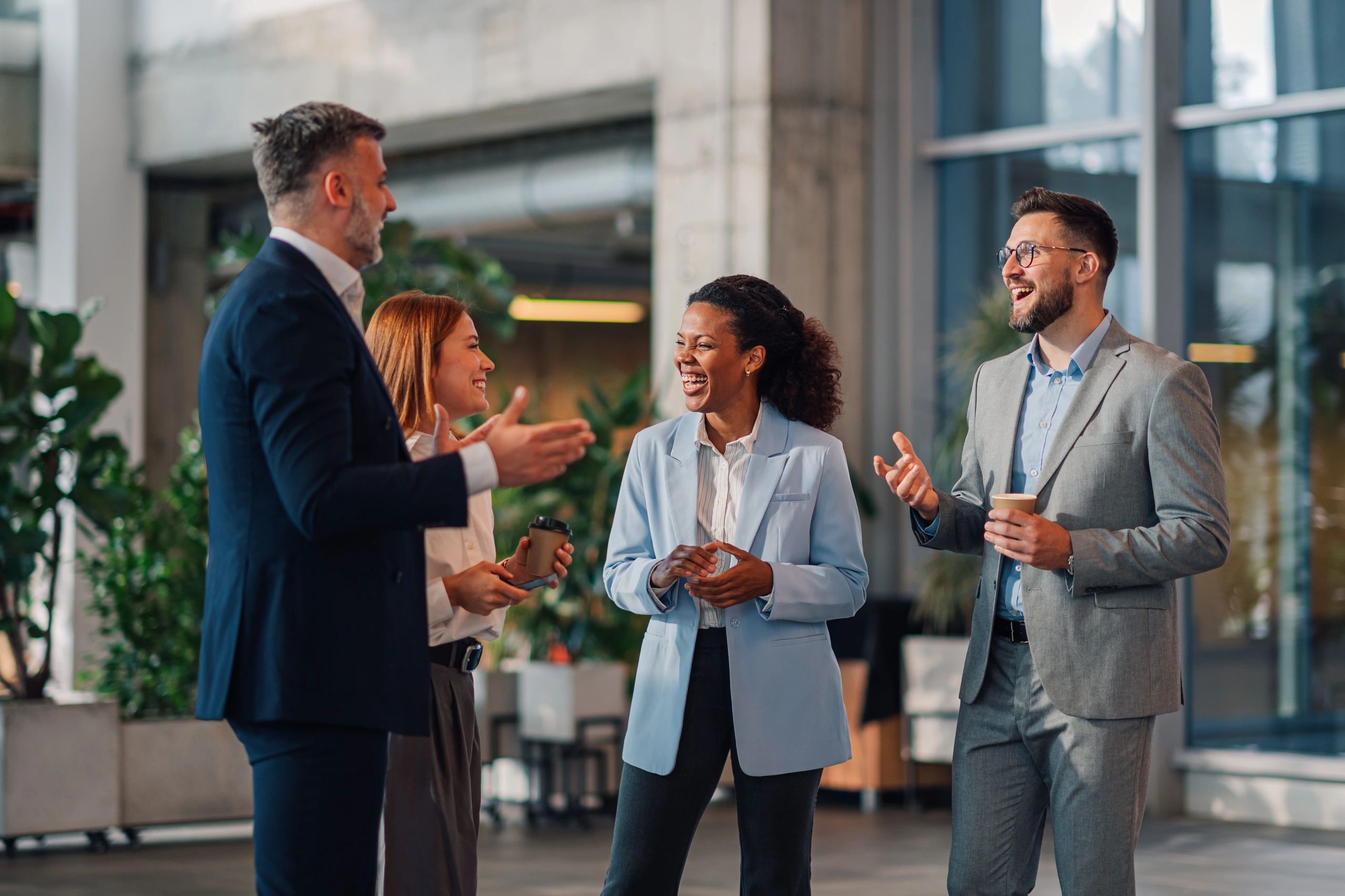 modern business networking team